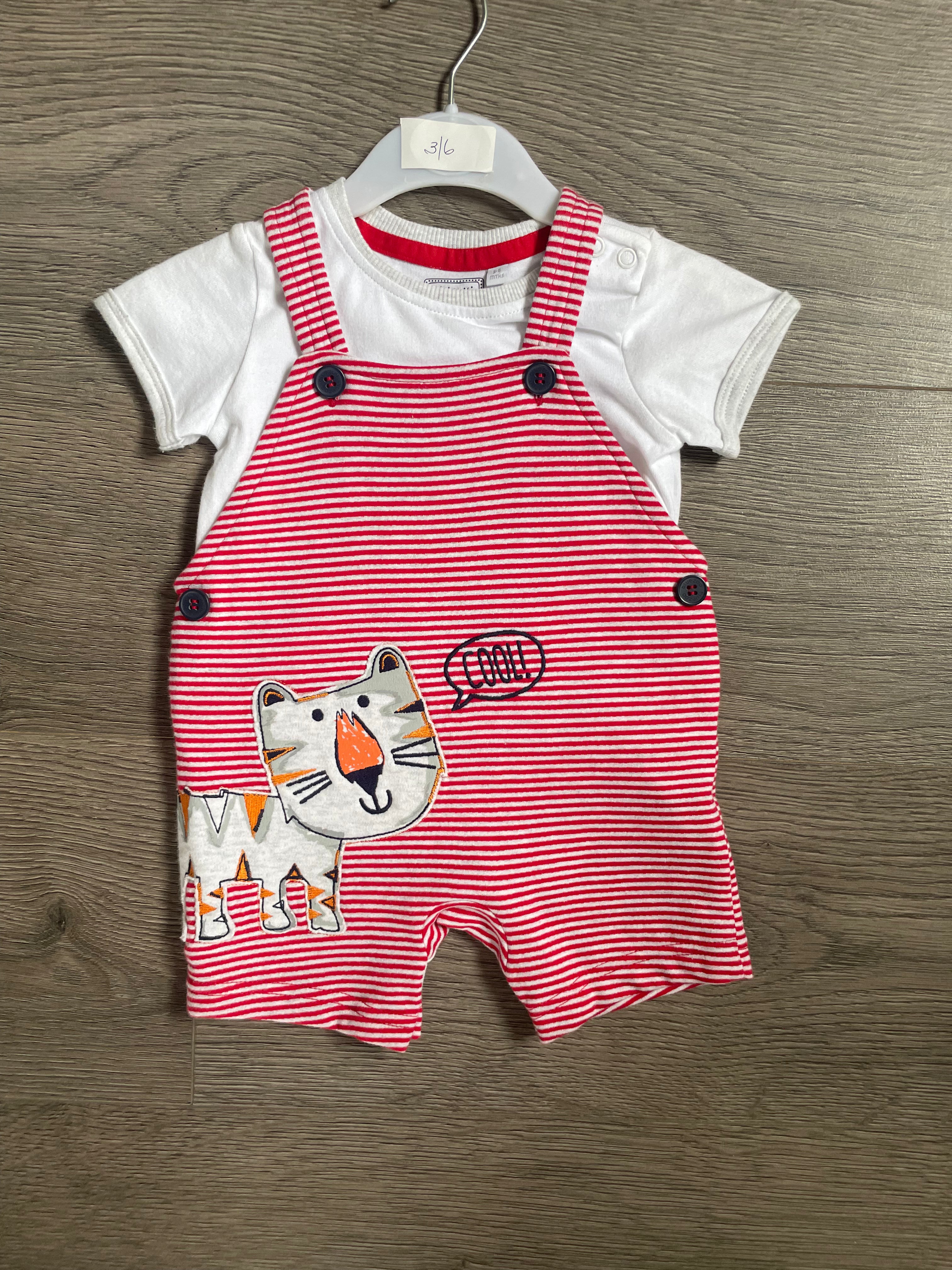 Tiger dungaree set (3-6 months)