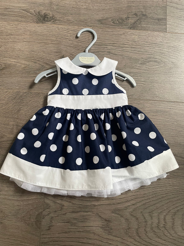 Spotty dress with lining (newborn)
