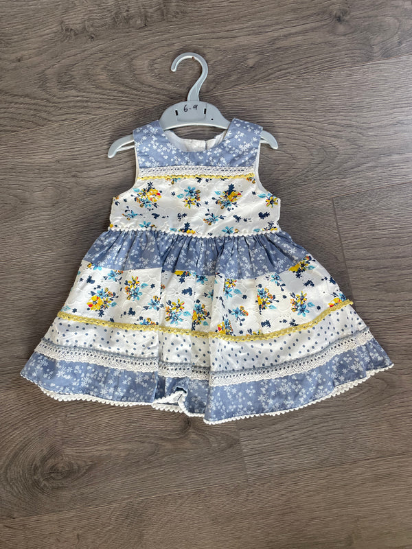 Blue flower dress (6-9months)
