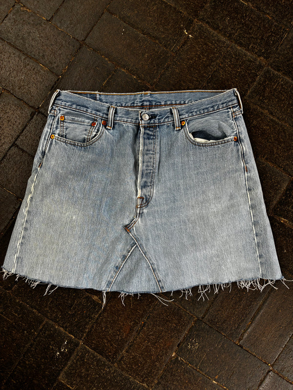 Vintage Up-cycled Levi's 501 Skirt, Blue, Size 16