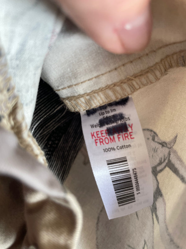 Safari Dungarees and T shirt (up to 1mth)