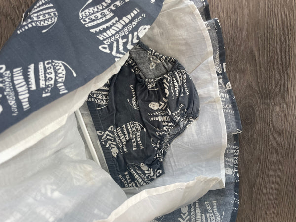 Zebra Dress and knickers (0-3 months)