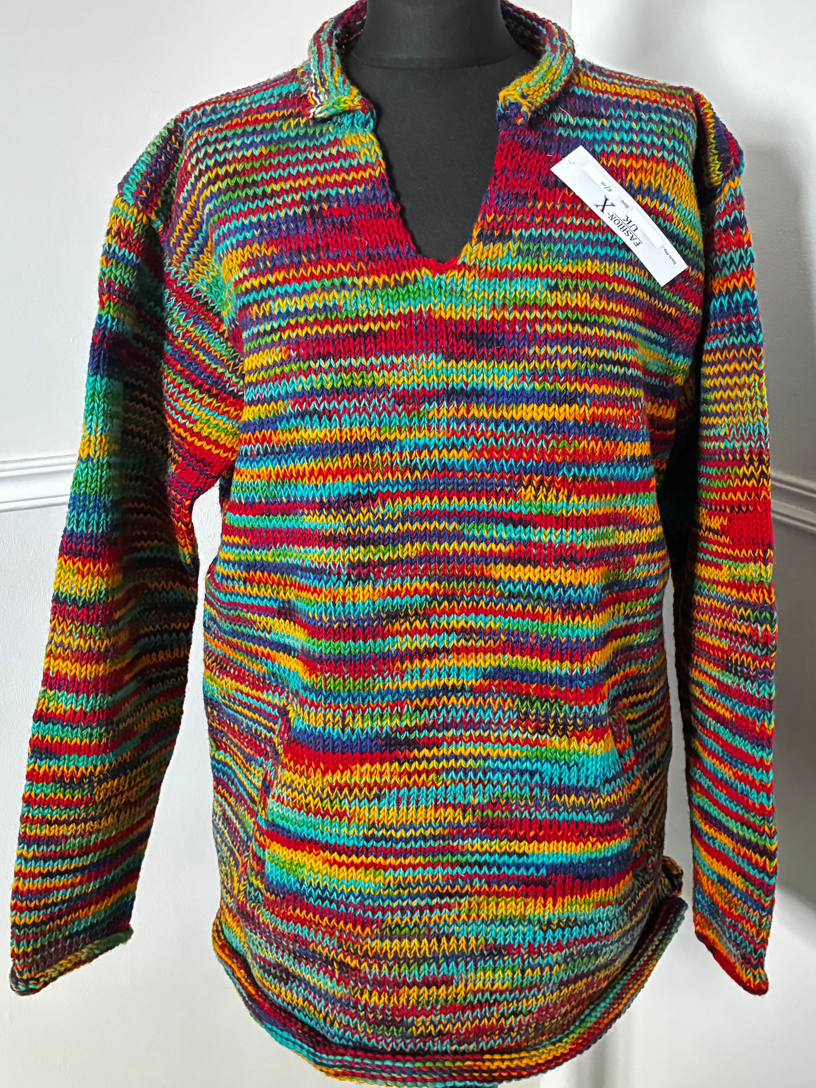 Multi coloured Wool Jumper L/XL