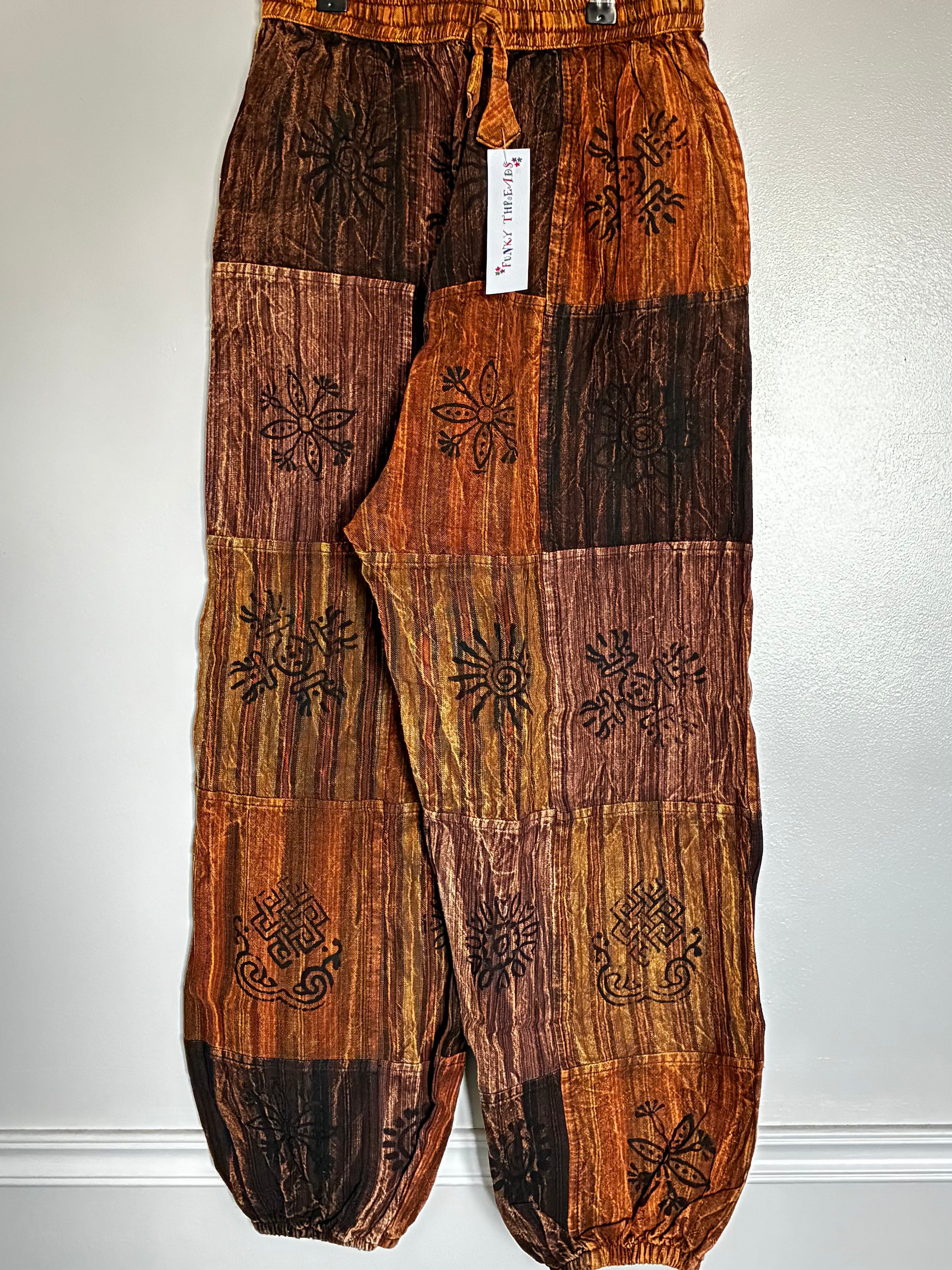 Patchwork Harem Trousers, L/XL