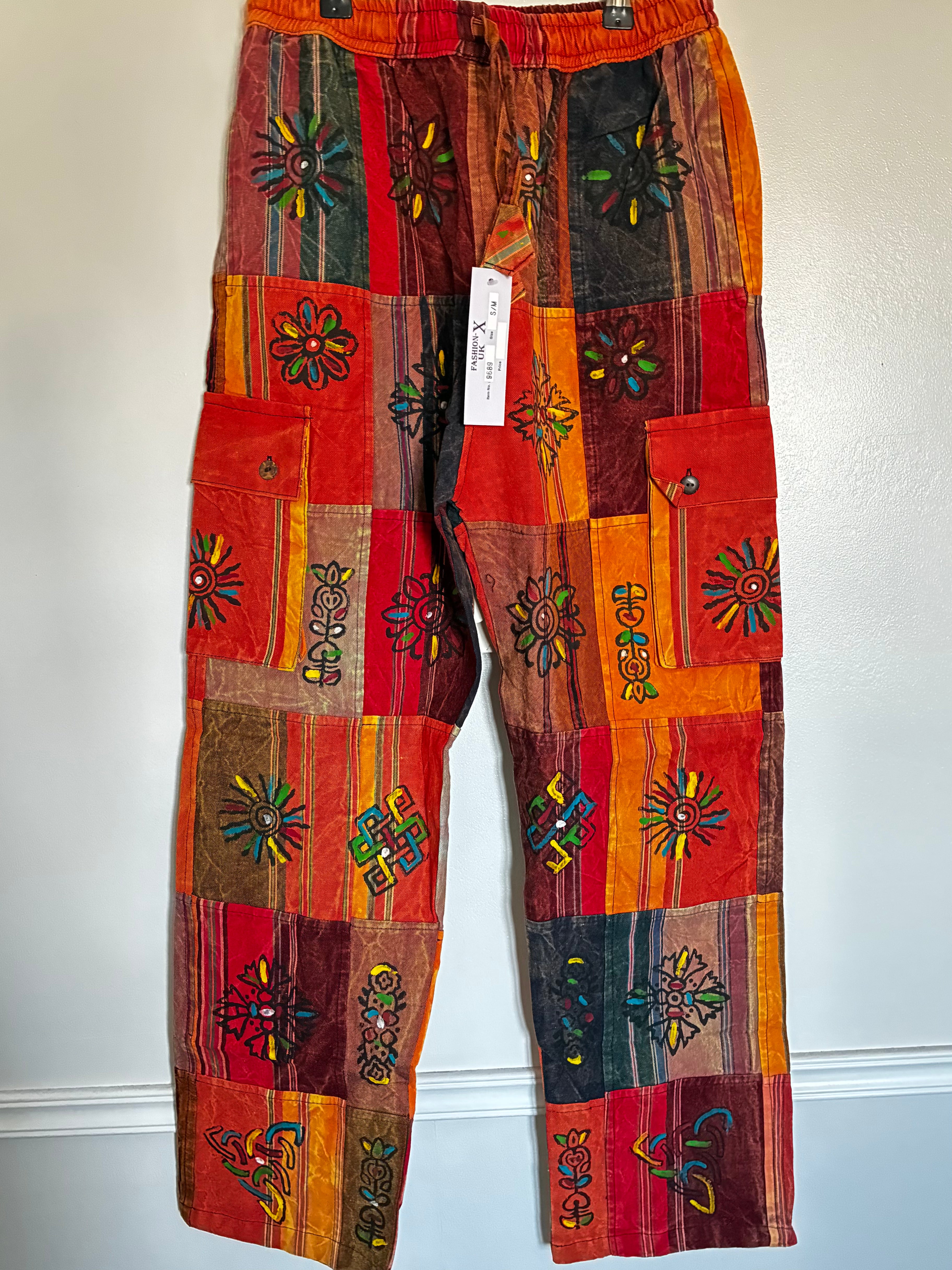 Thick Patchwork Cargo Trousers, S/M
