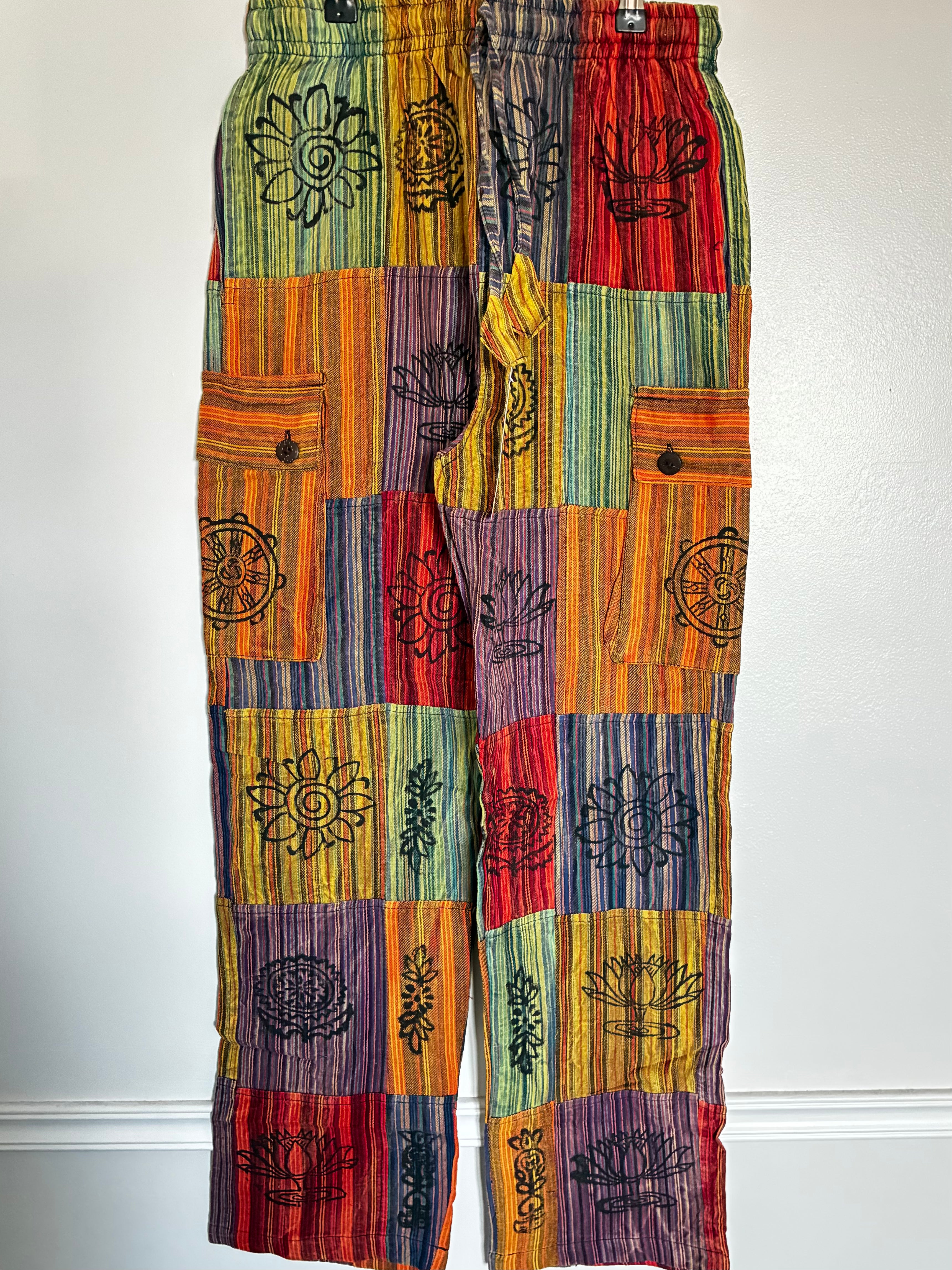 Patchwork Cargo Trousers, XXL