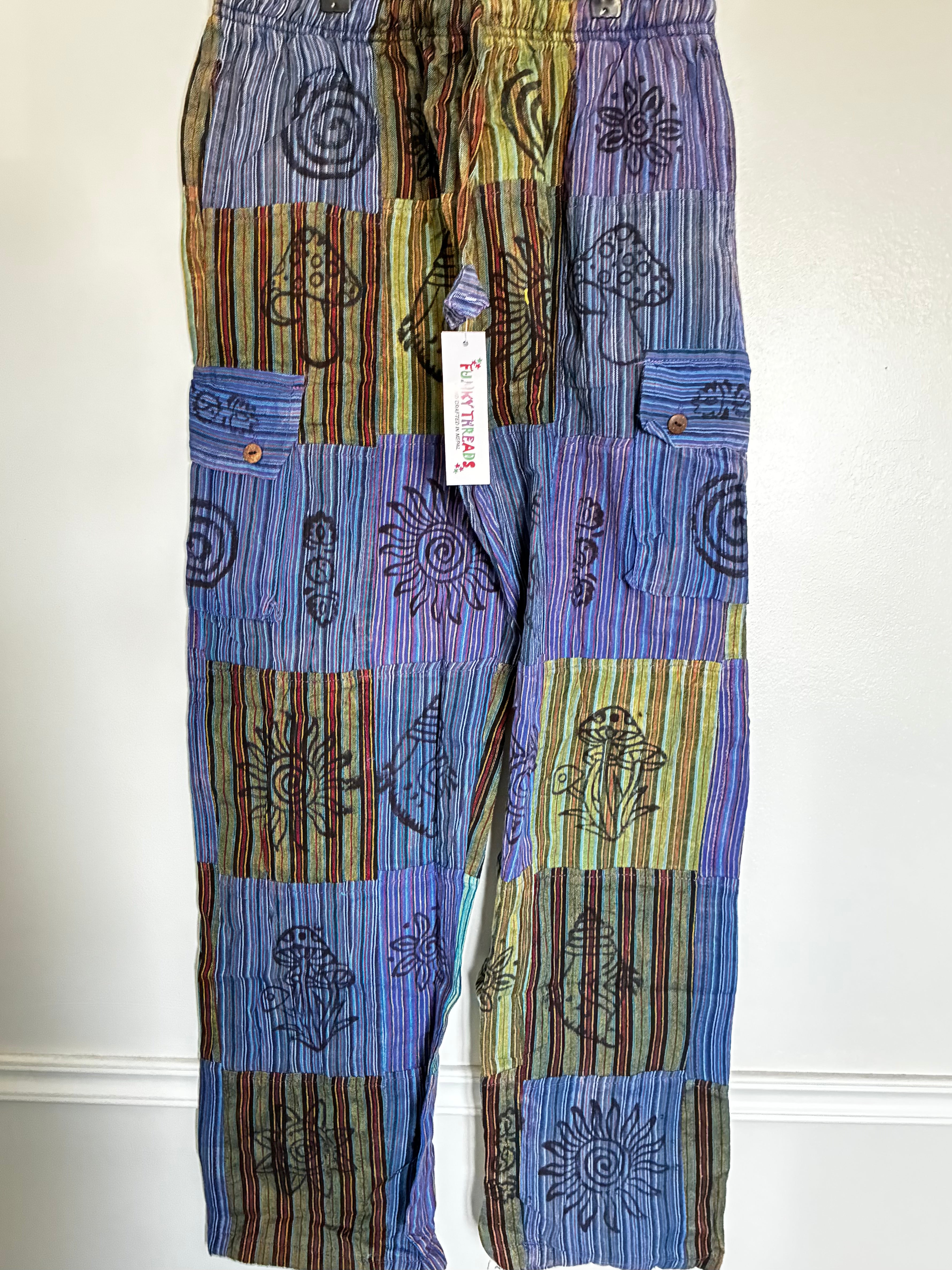 Patchwork Cargo Trousers, S/M