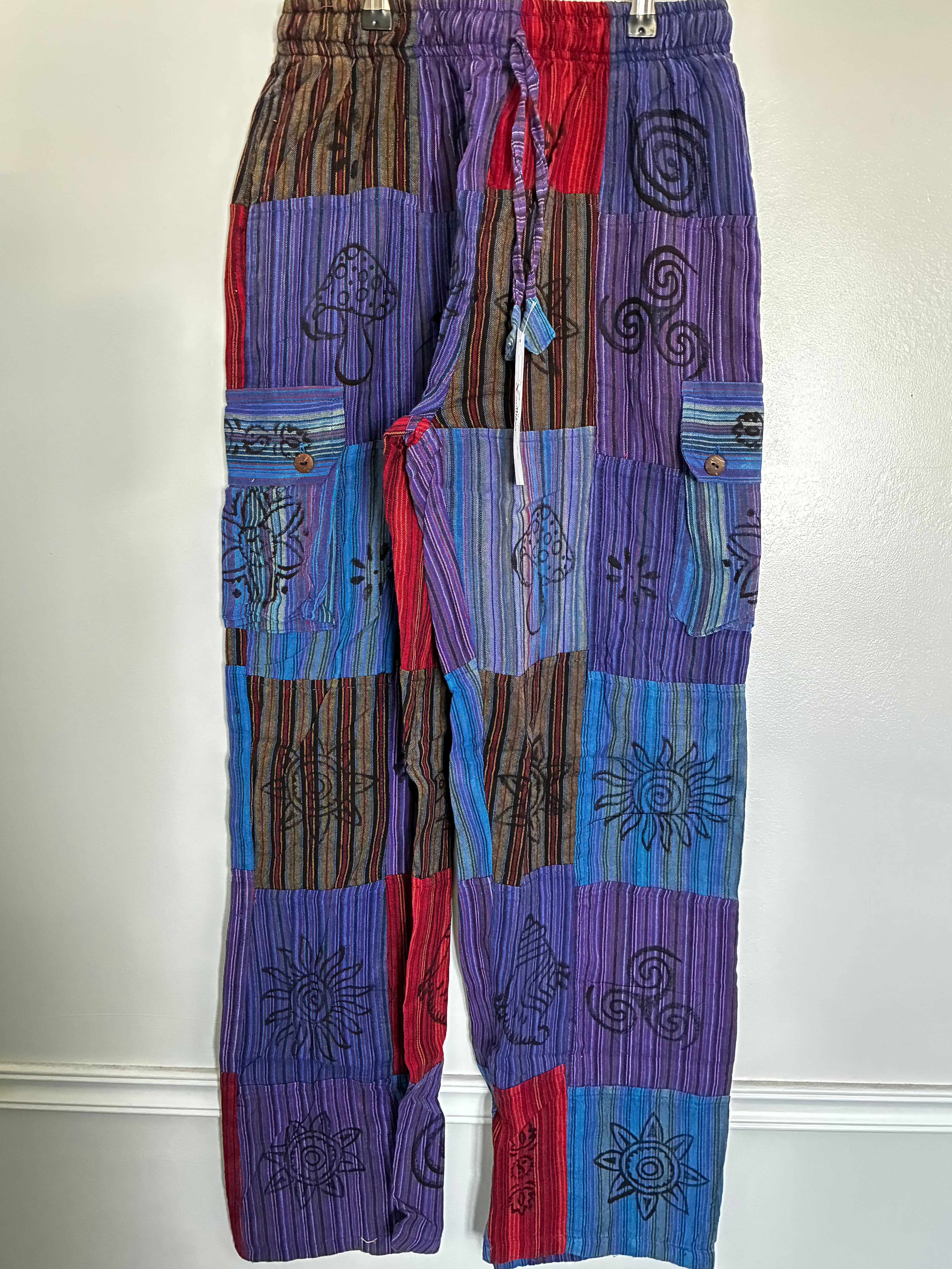 Patchwork Cargo Trousers, XXL
