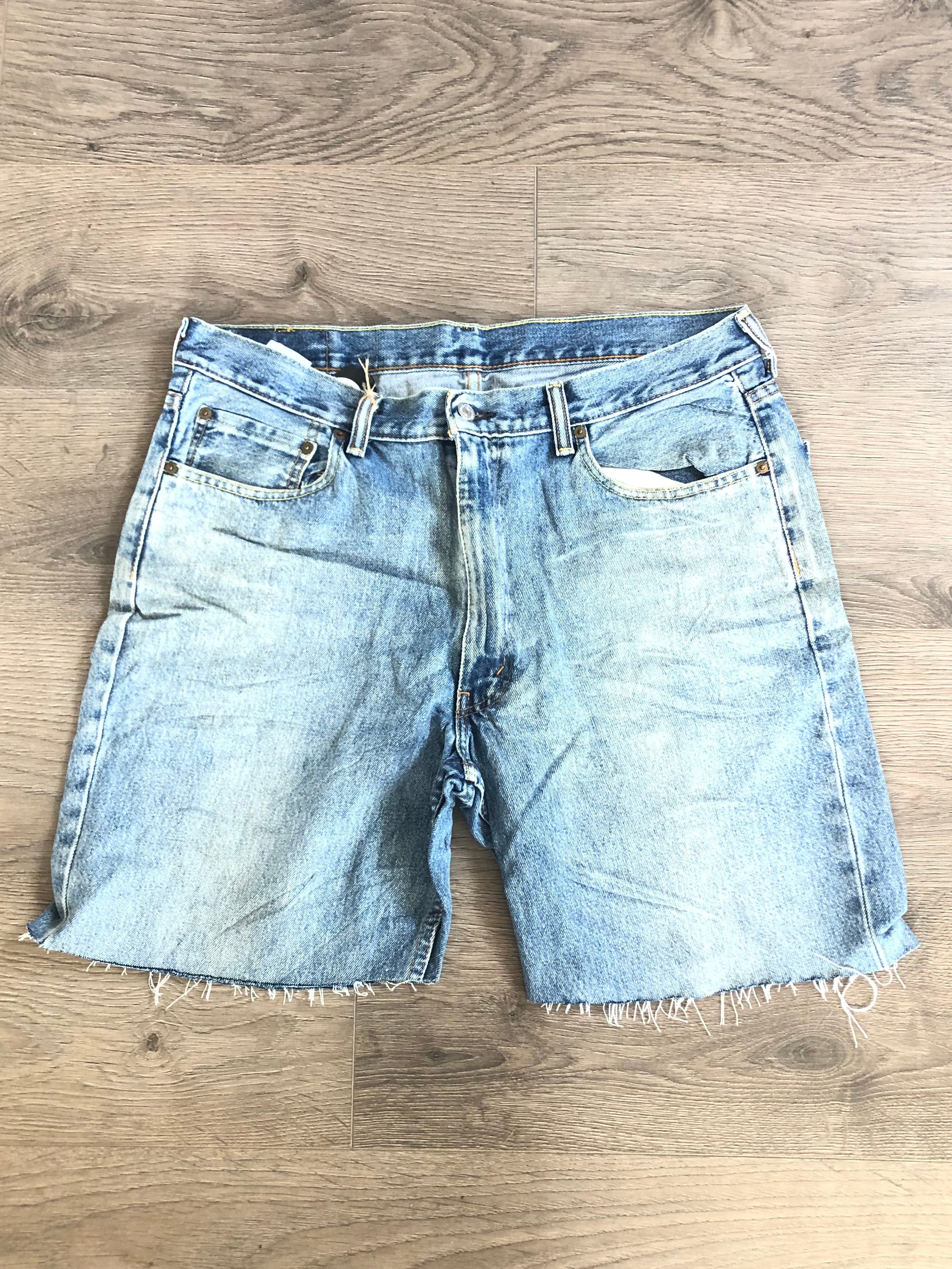 Vintage Up-cycled Levi's 550 Shorts, Blue, W36 L8