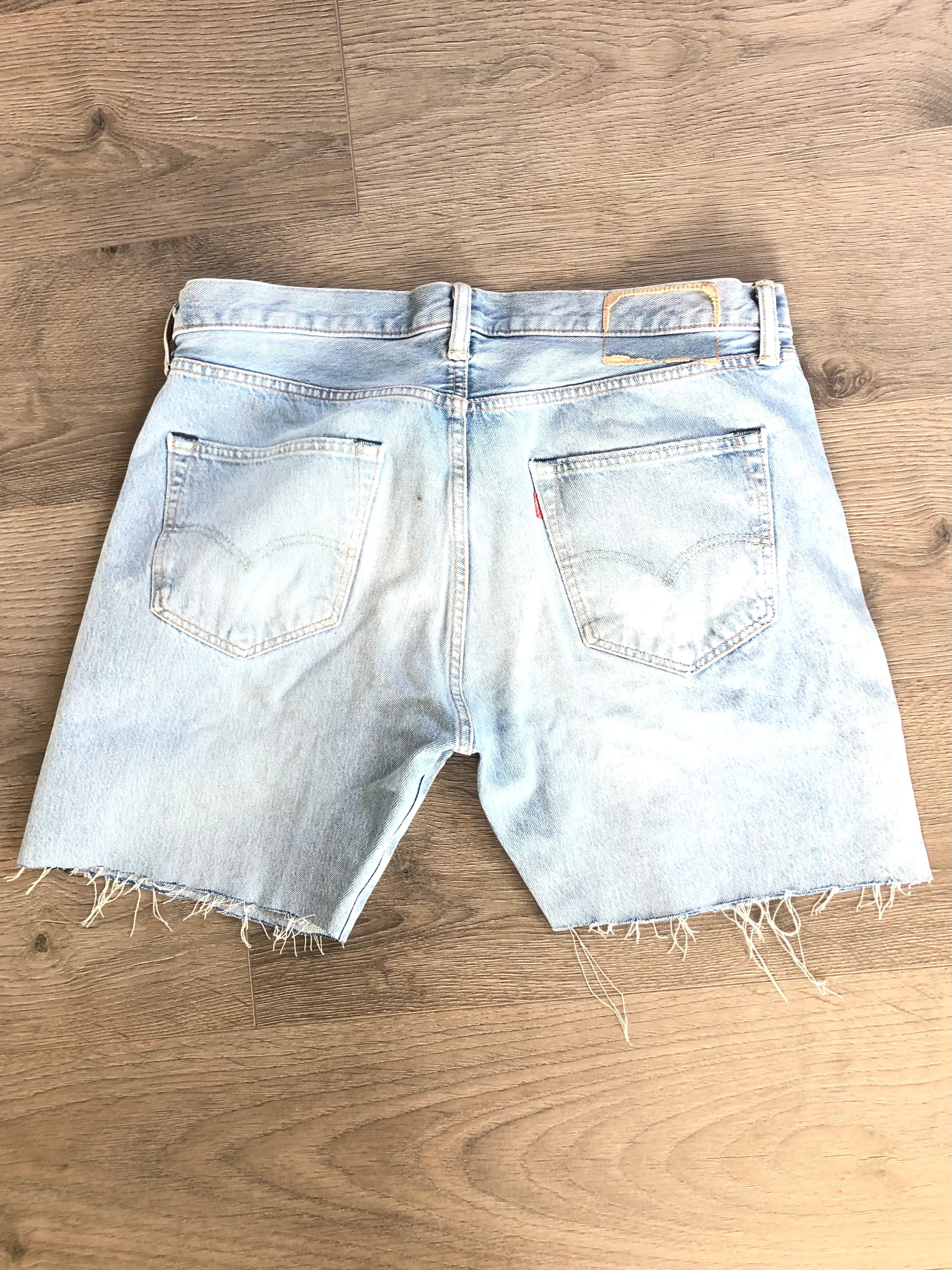 Vintage Up-cycled Levi's 501 Shorts, Blue, W34 L7