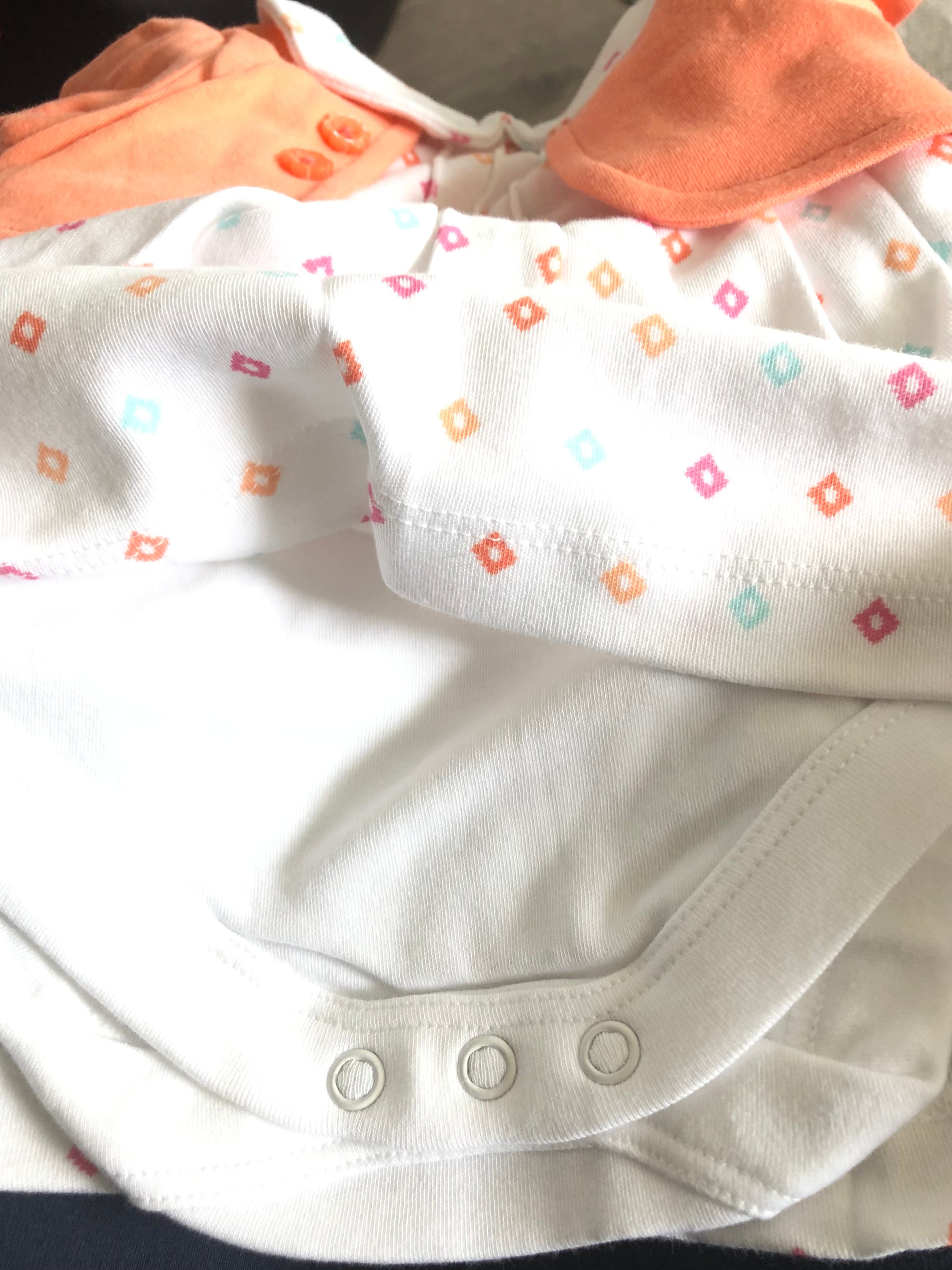 White Dress with Peach Jacket attached (3-6mths)