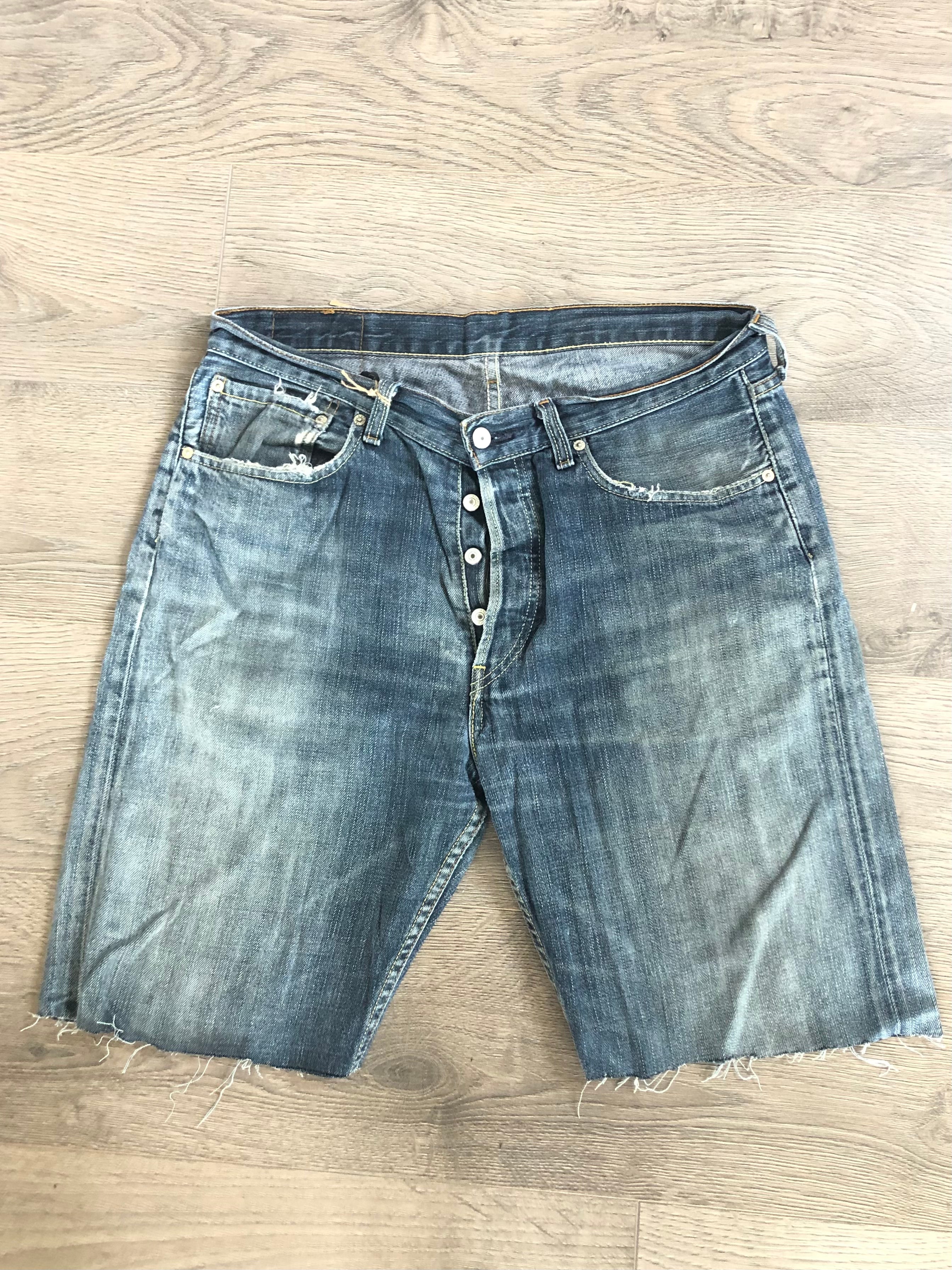 Vintage Up-cycled Levi's 501 Shorts, Blue, W36 L9.5