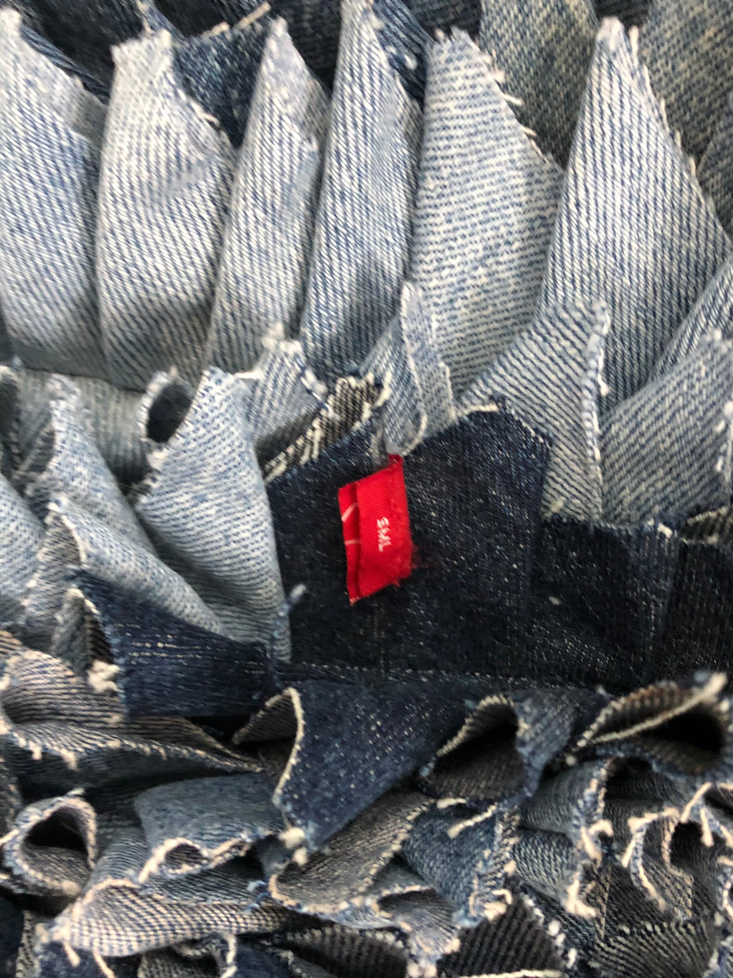 Up-Cycled Levi's Shaggy Rug