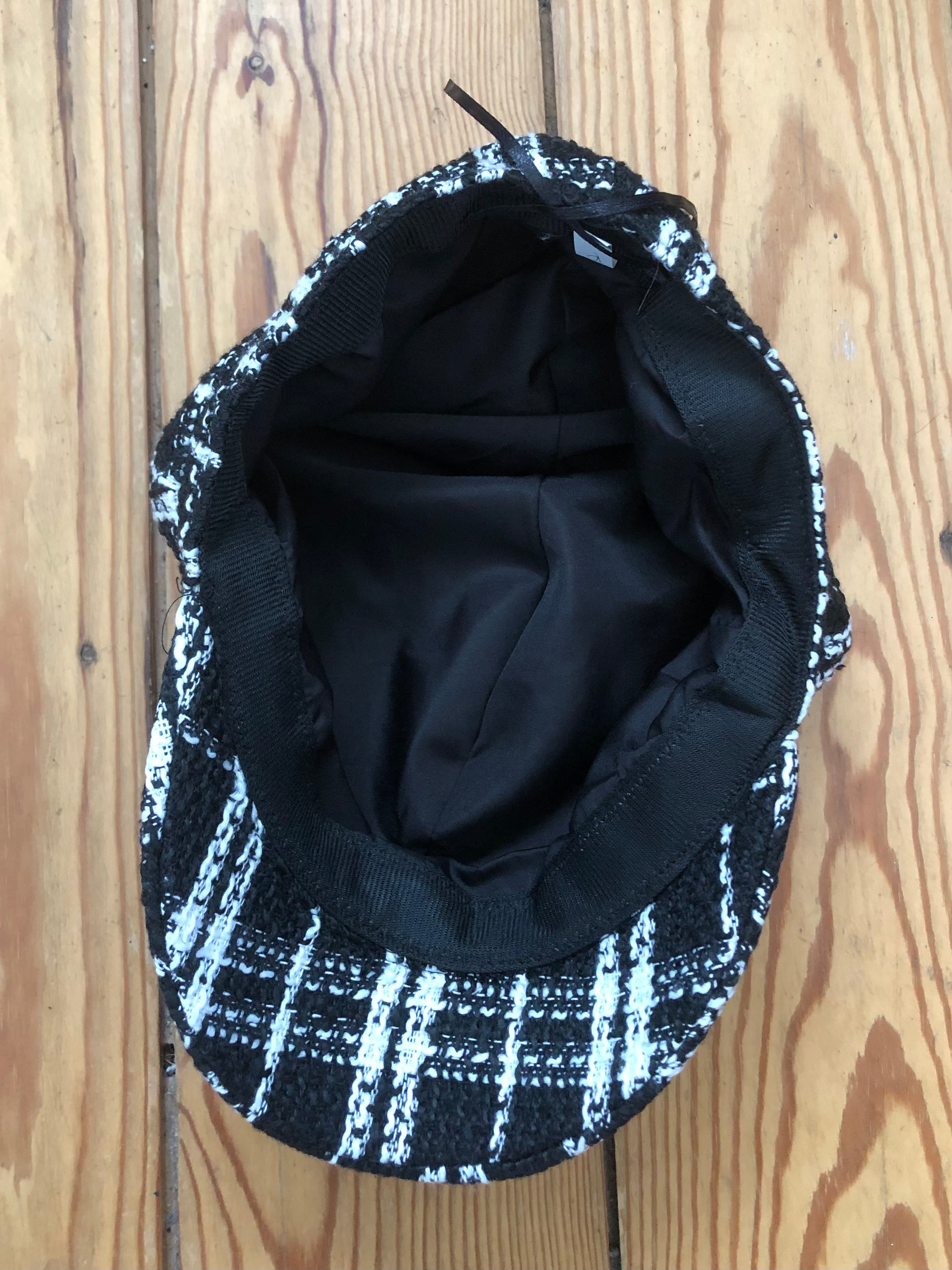 Black and White Check Cap,