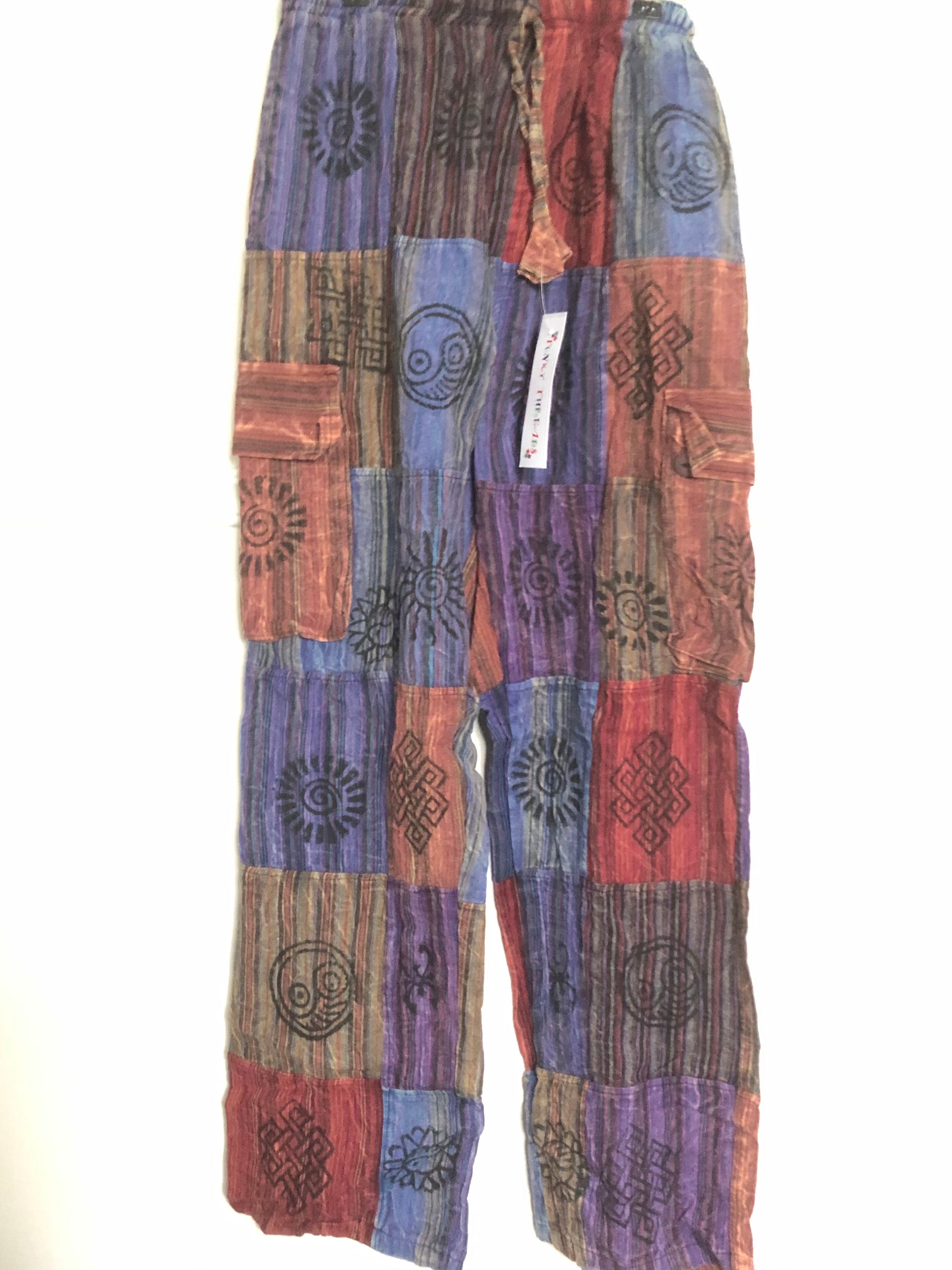 Patchwork Cargo Trousers, XXL